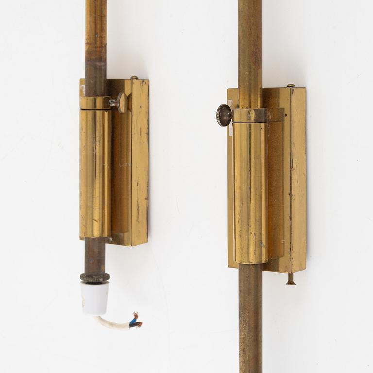Josef Frank, a pair of model no. 2484 brass wall lights, Svenskt Tenn.