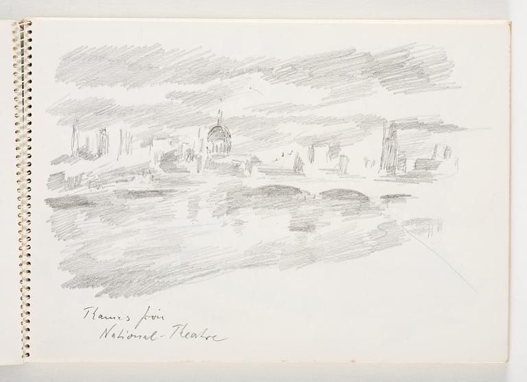 Lotte Laserstein, 3 skissblock med teckningar.