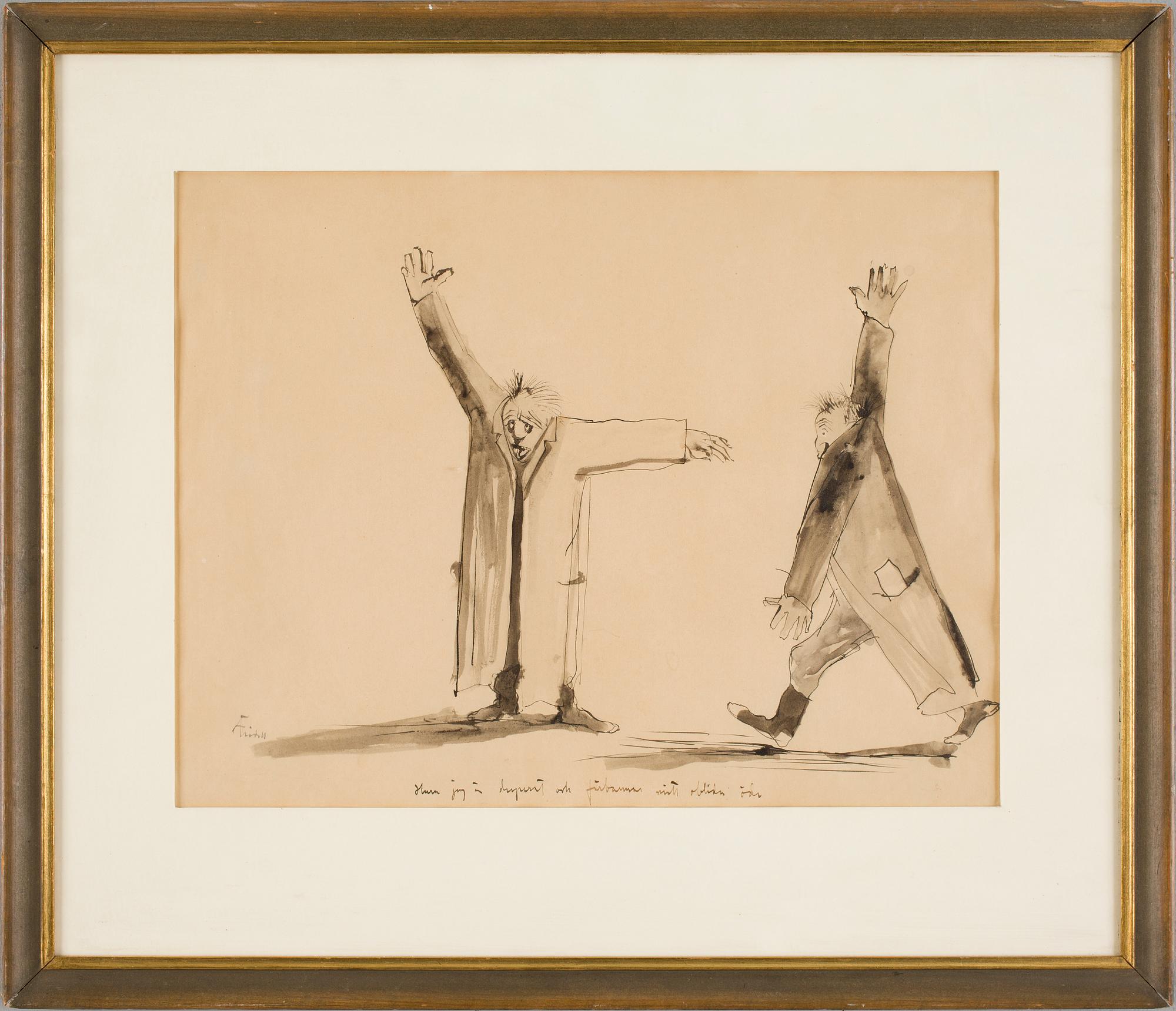 AXEL FRIDELL, tusch, sign.