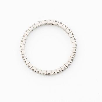 Ring, full eternity band, 18K white gold set with brilliant-cut diamonds.