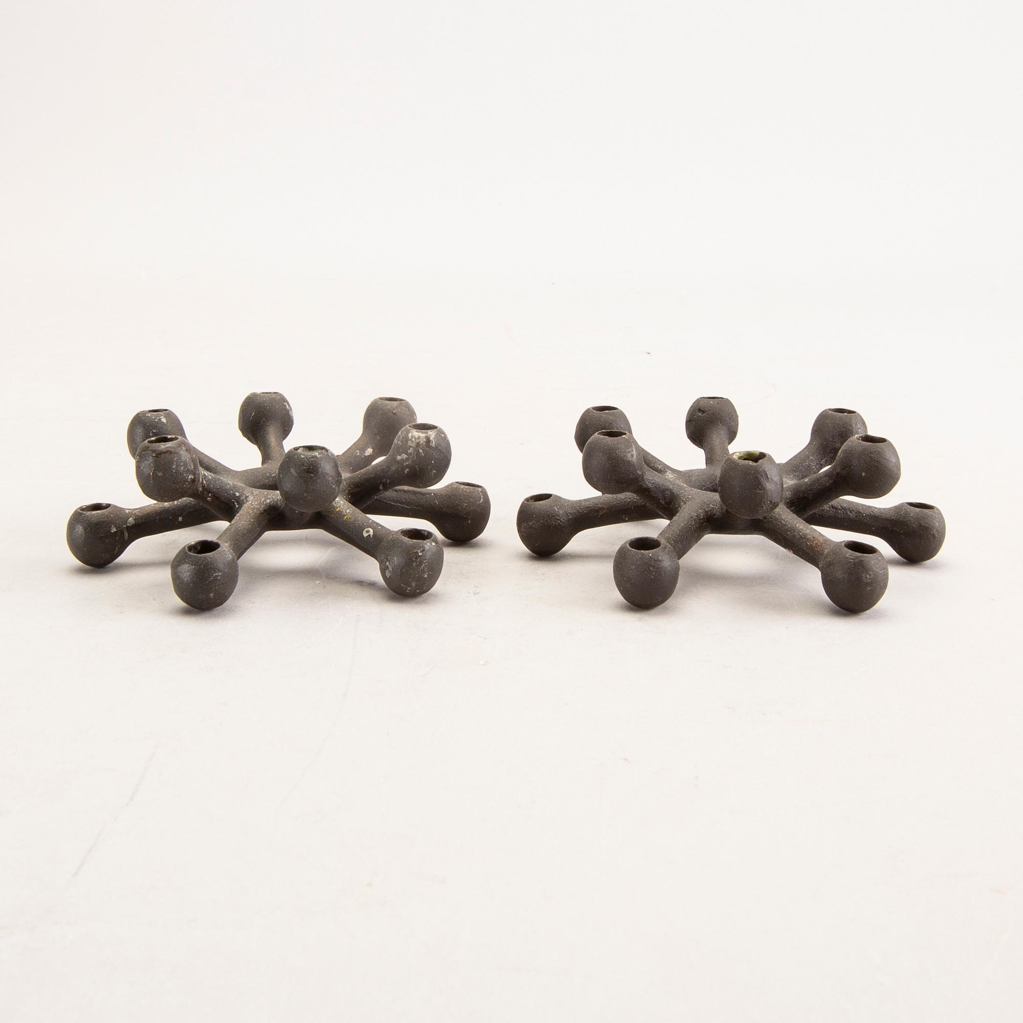 Jens Quistgaard, candle holder, 9 pcs, second half of the 20th century.