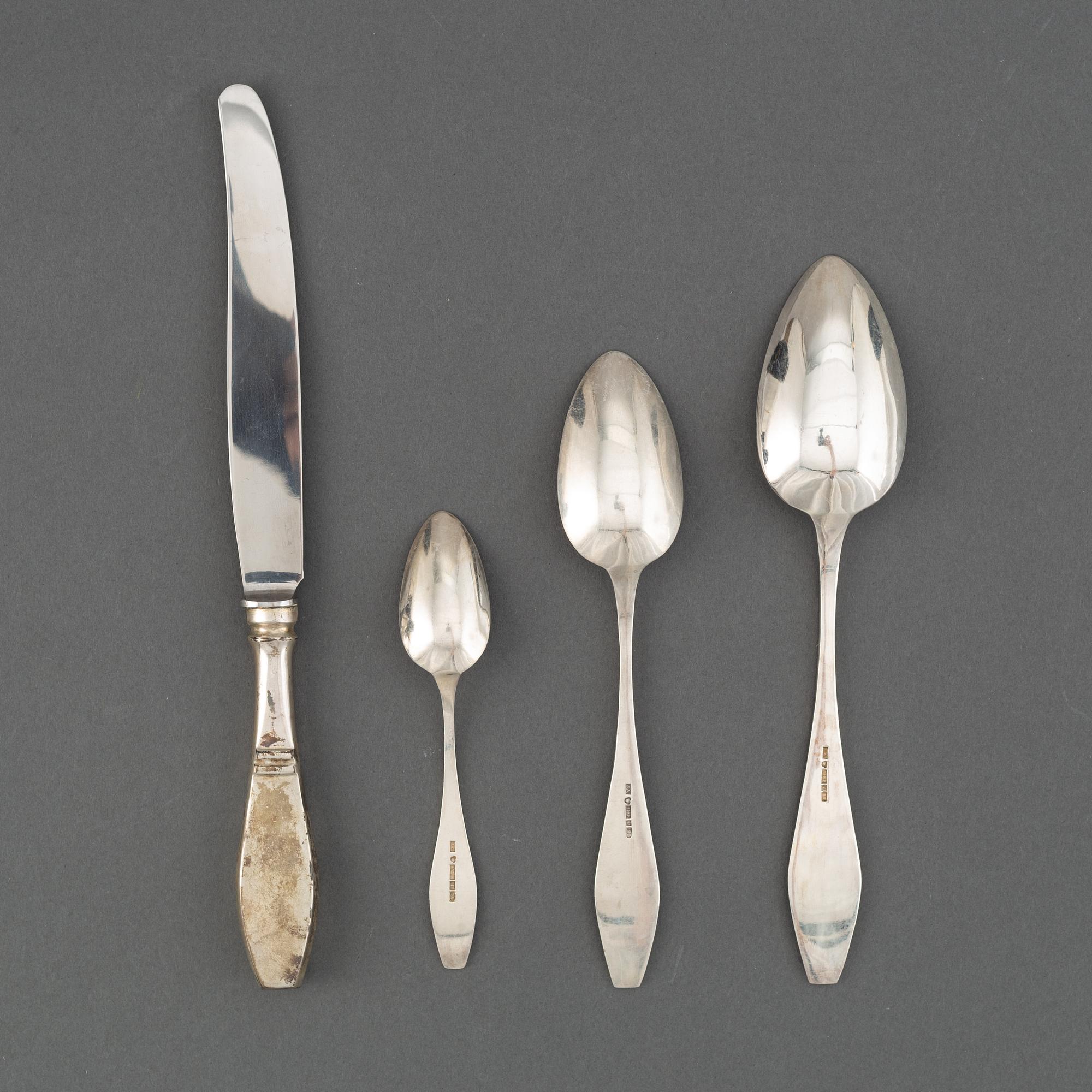 J Appelgren, bestickservis, 48 delar, silver, Vasa, Finland 1923-24.