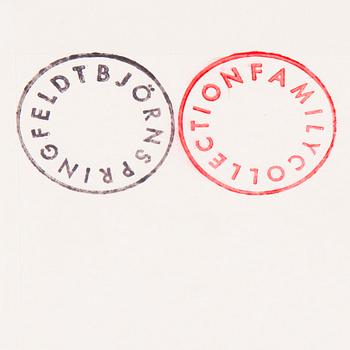 EDDIE FIGGE, "Jag vill bygga ett tempel", 1991. Color crayon, silver thread, collage, signed and dated.