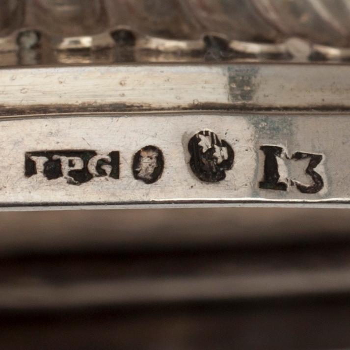 PARTI SILVER, 6 delar. 1816 - ca 1900. Vikt 674 g.