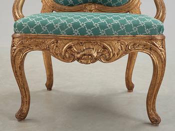 A Swedish Rococo 18th century armchair.