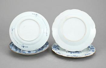 TALLRIKAR, 4 st (2+2), Kina, 1700-/1800-tal.