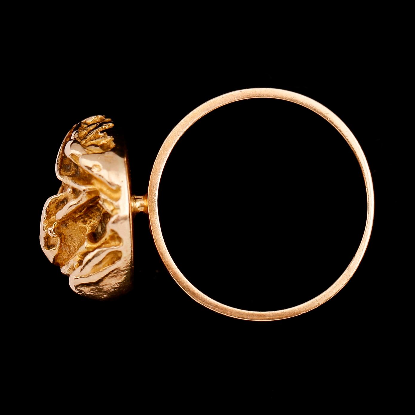 RING, 14 k guld, Lapponia, Björn Weckström, Finland 1979. Vikt 7 g.