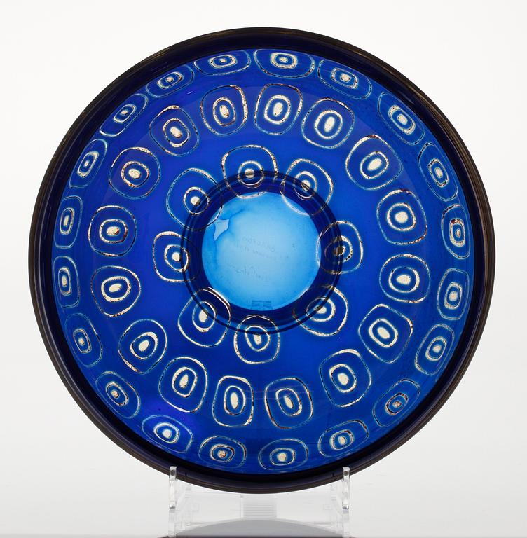 A Sven Palmqvist 'Ravenna' glass bowl, Orrefors 1956.