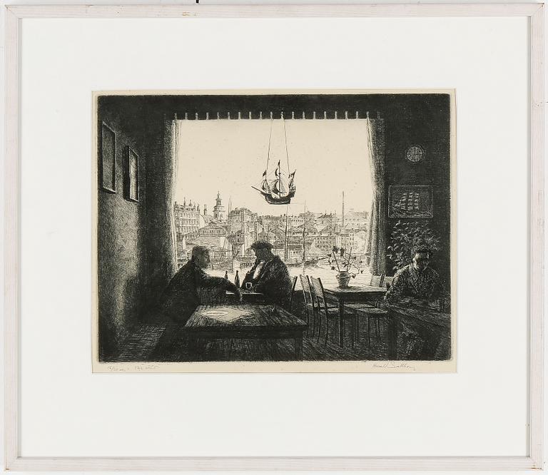 HARALD SALLBERG, etsning, signerad och numrerad 16/30.