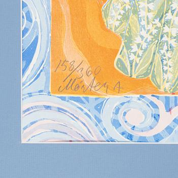 Mårten Andersson, färglitografi, 1990, triptyk, signerad 158/360.
