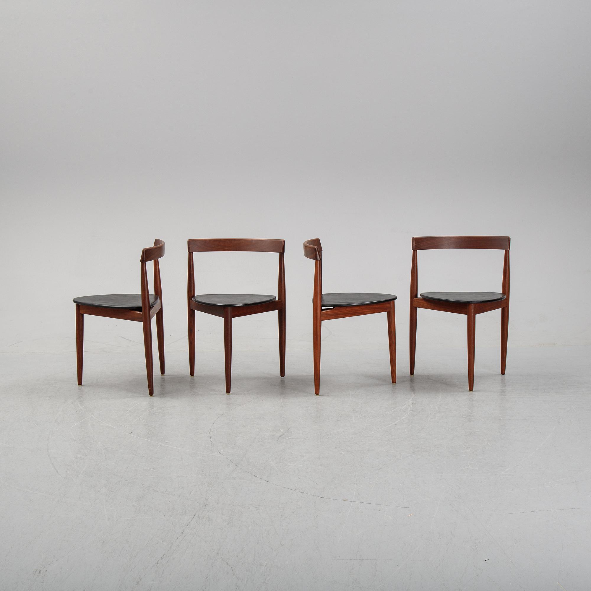 Hans Olsen, matbord och stolar, 4st, Frem Røjle, Danmark, 1950-tal.