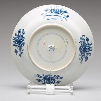 A group of six blue and white dishes, Qing dynasty, Kangxi (1662-1722).
