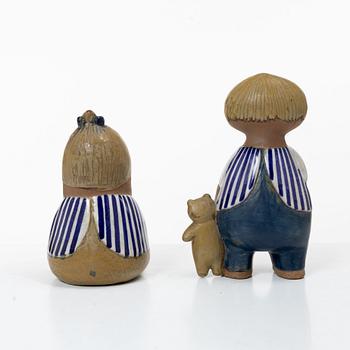 Lisa Larson, Two figurines, “Larsons ungar”, Gustavsberg.