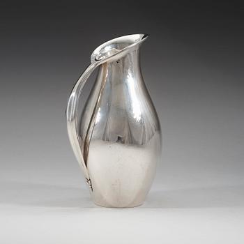 A Johan Rohde sterling pitcher, Georg Jensen, Copenhagen 1933-44. Design nr 432A.