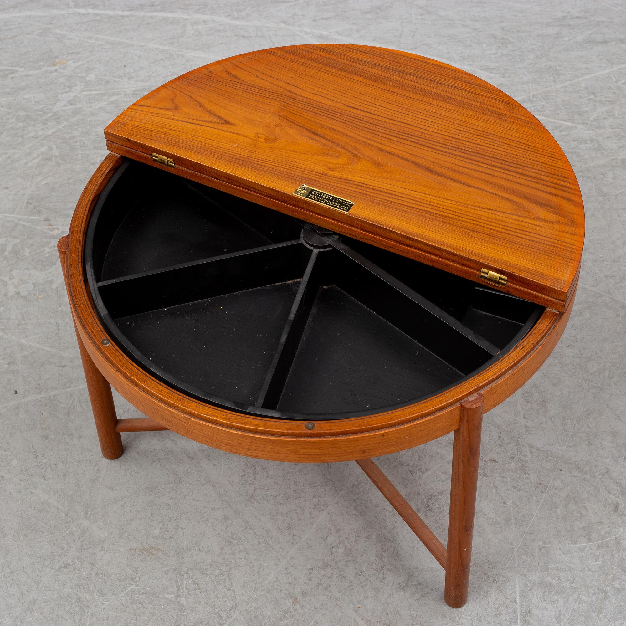 A teak sewing table, Rastad & Relling för Rasmus Solberg, Norway, 1962. Signed with label.
