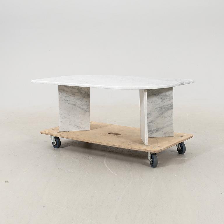 A 21st century marble coffee table.