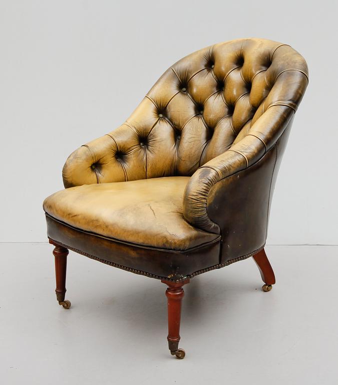 FÅTÖLJ, Chesterfield, 1900-talets mitt.