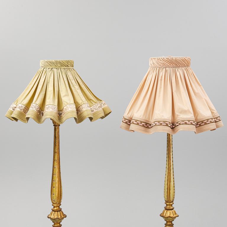 A pair of Louis XVI-style floor lamps, second half of the 20th century.