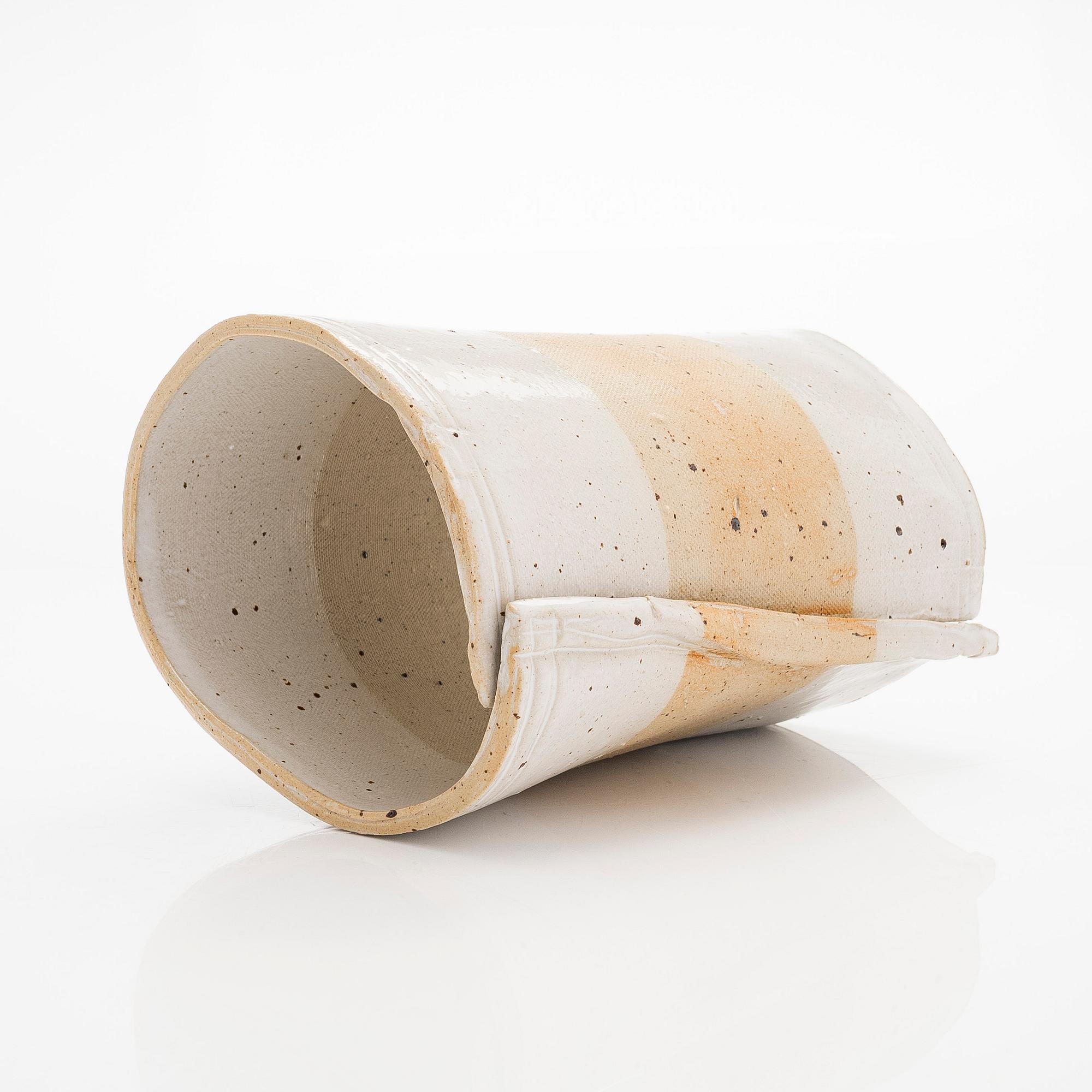 Kyllikki Salmenhaara, A white stoneware ' Winding' sculpture signed KS.