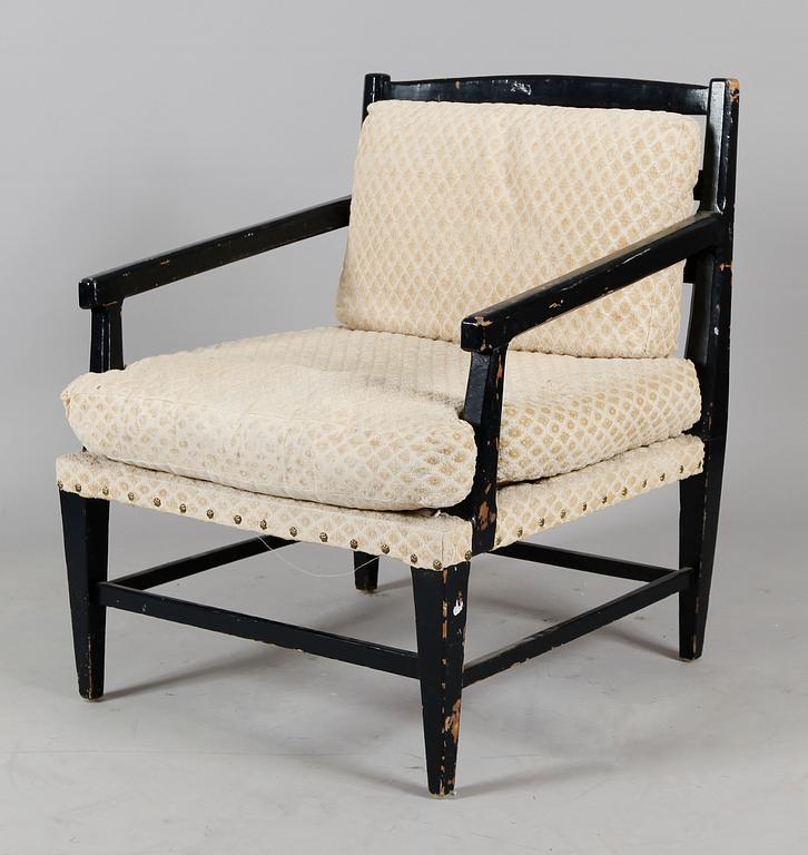 FÅTÖLJ, gustaviansk, 1700-/1800-tal.