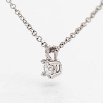 Tiffany & Co, a platinum and ca. 0.14 ct diamond necklace.