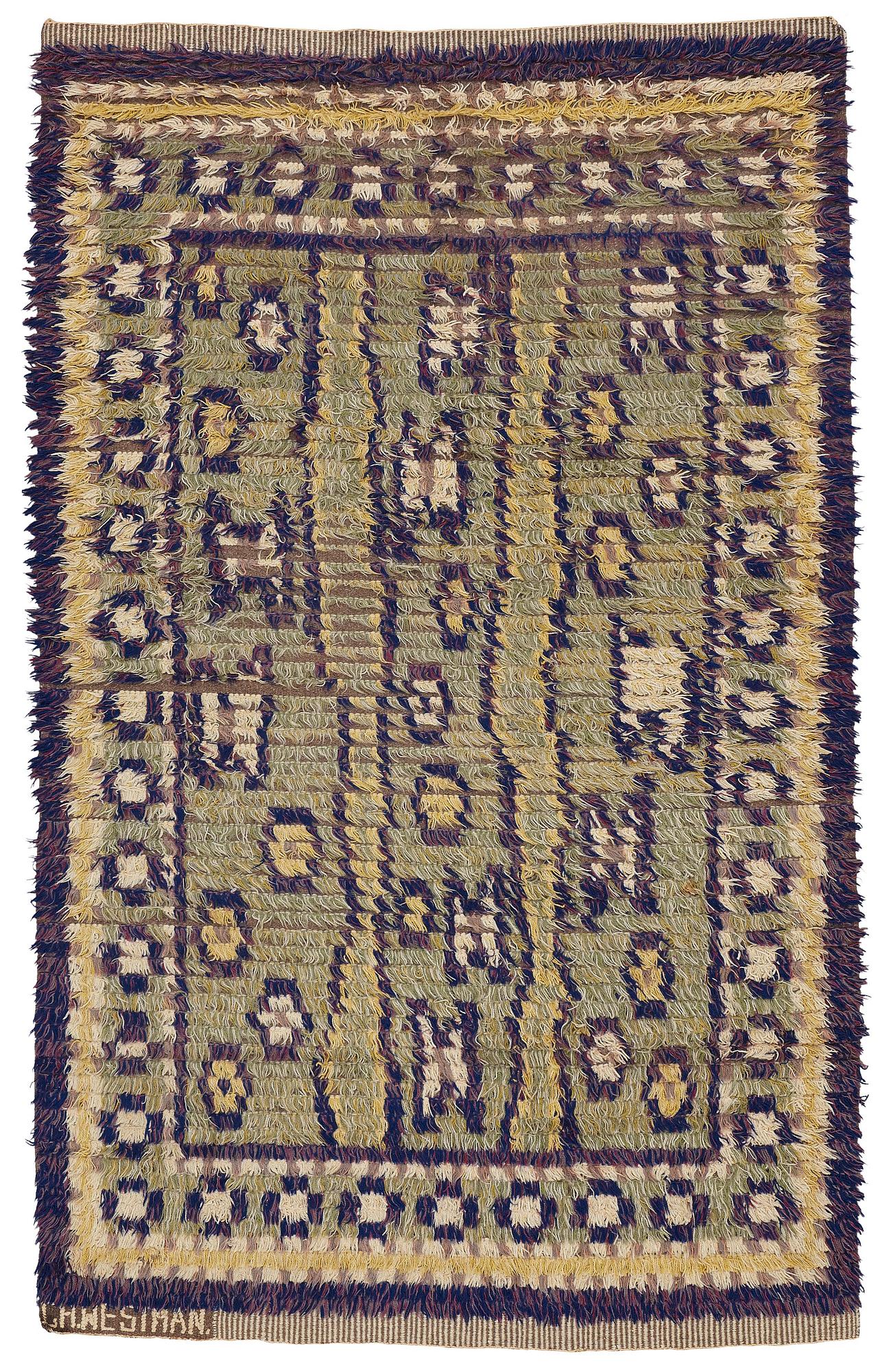 MATTA, rya, ca 225 x 138 cm, signerad GH.WESTMAN,  tillskriven Hans (Gustaf) Westman.