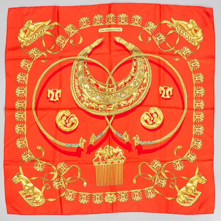 Hermès, scarf, "Les Cavaliers d'Or".