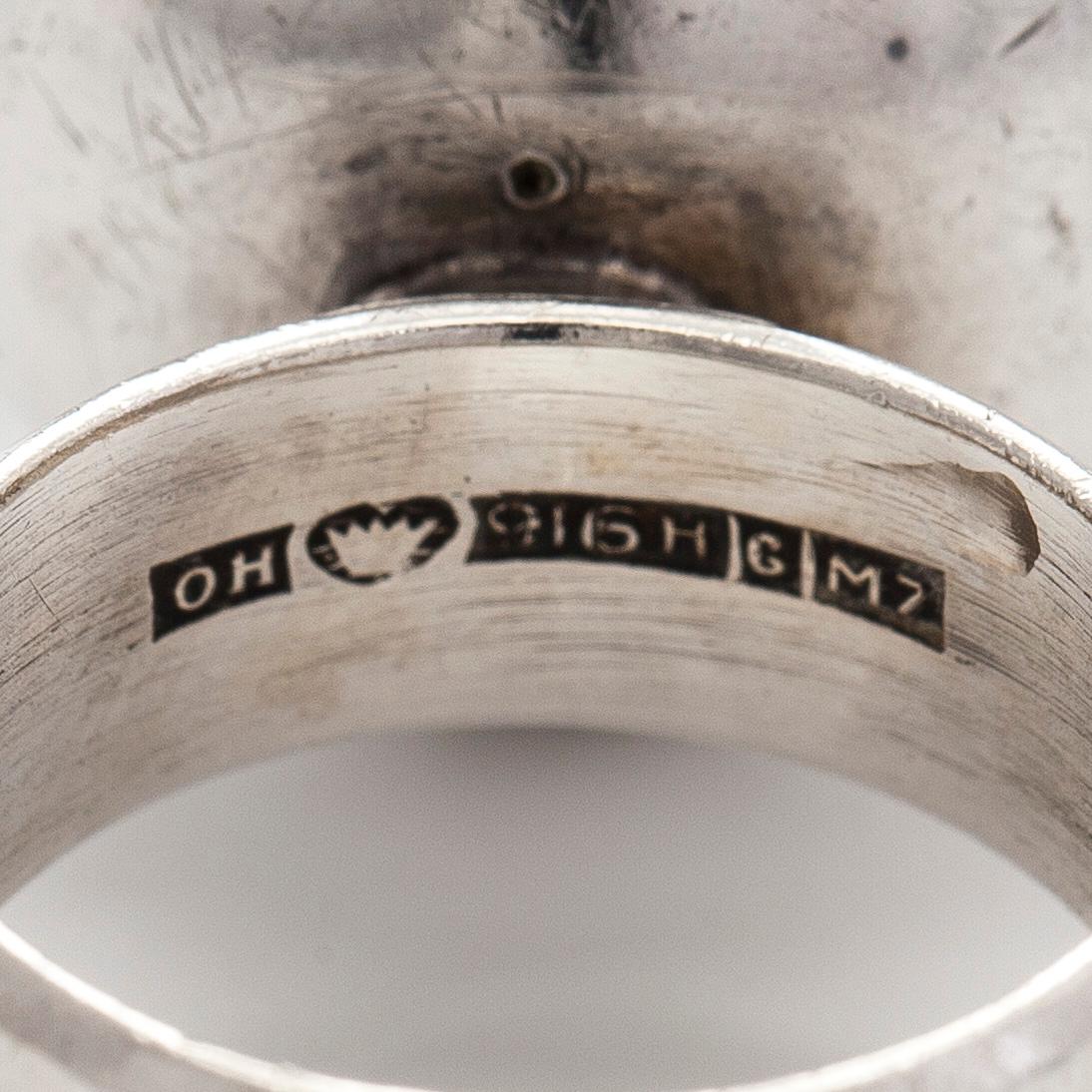 Saara Hopea, ring, silver, Ossian Hopea, Borgå 1965.