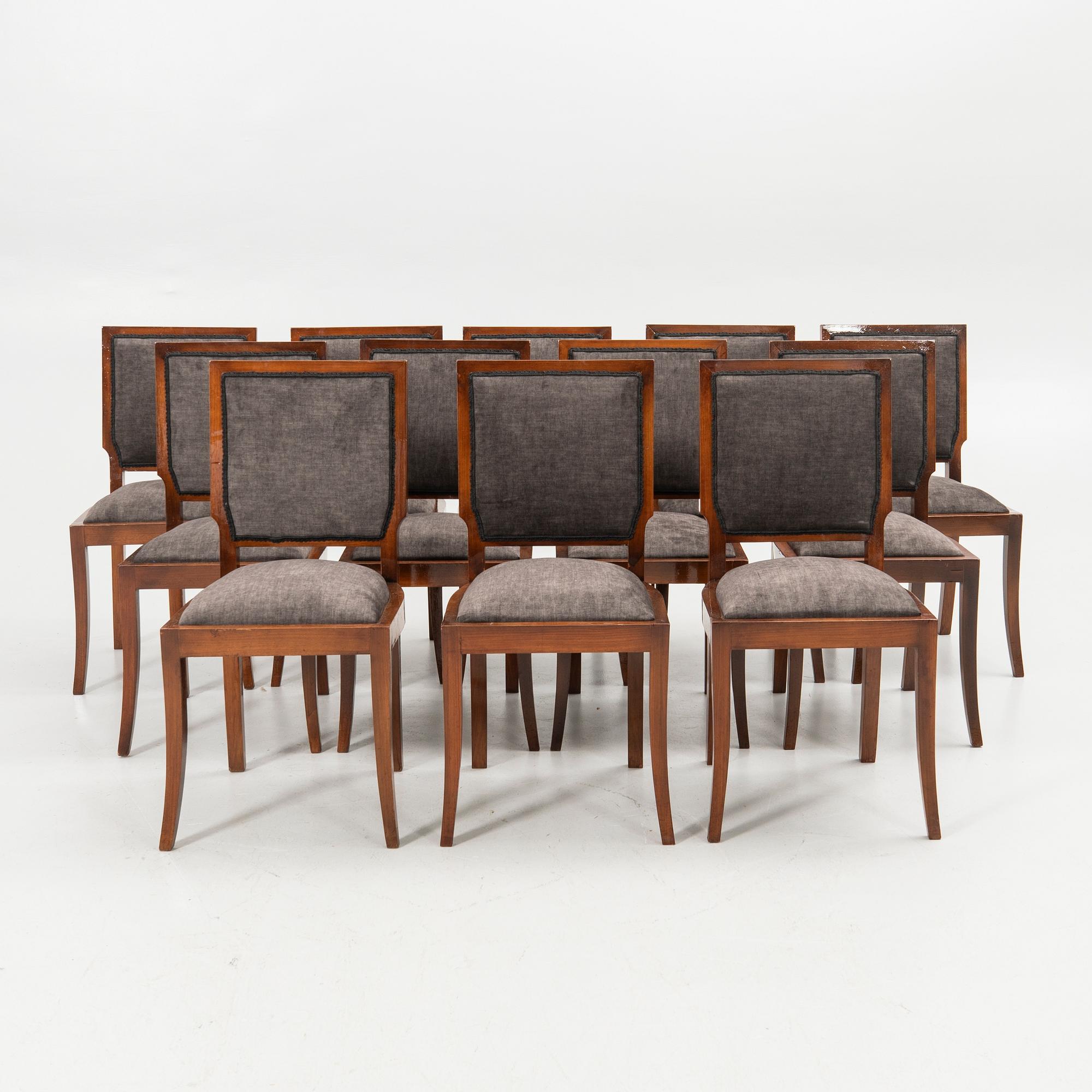 Dining set, 13 pieces, first half of the 20th century.