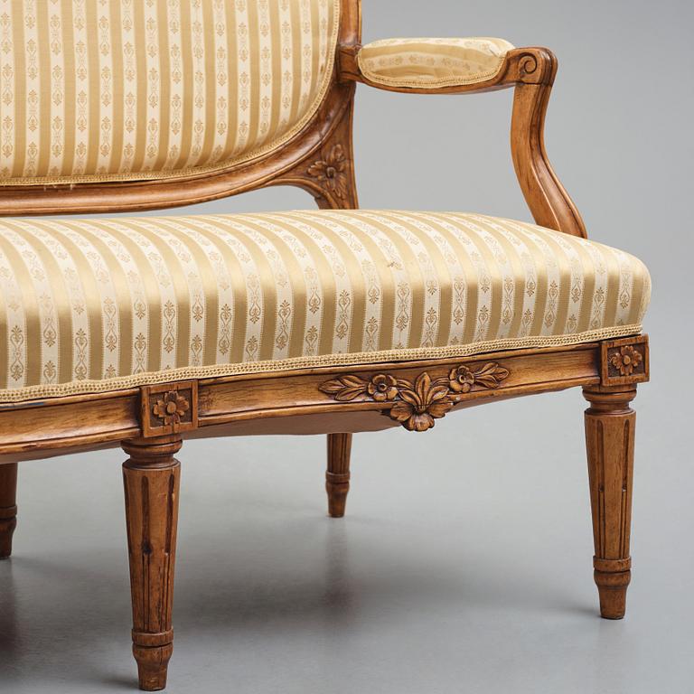A Gustavian sofa, Stockholm, second part of the 18th century.