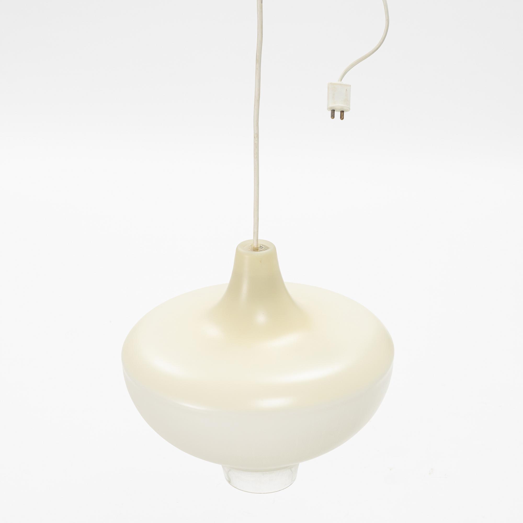 A glass ceiling light, Scandinavia, mid 20th Century.