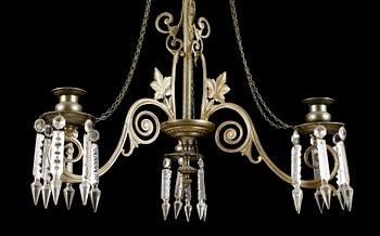 LJUSKRONA, oscariansk, sent 1800-tal. Höjd ca 70cm.