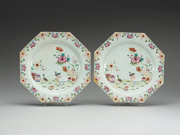 A set of four famille rose serving dishes, Qing dynasty, Qianlong (1736-95).