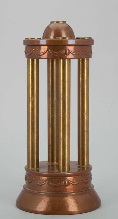 LJUSSTAKE, koppar, mässing, Wurtenbergische Metallwaren Fabrik, 1900-talets början.