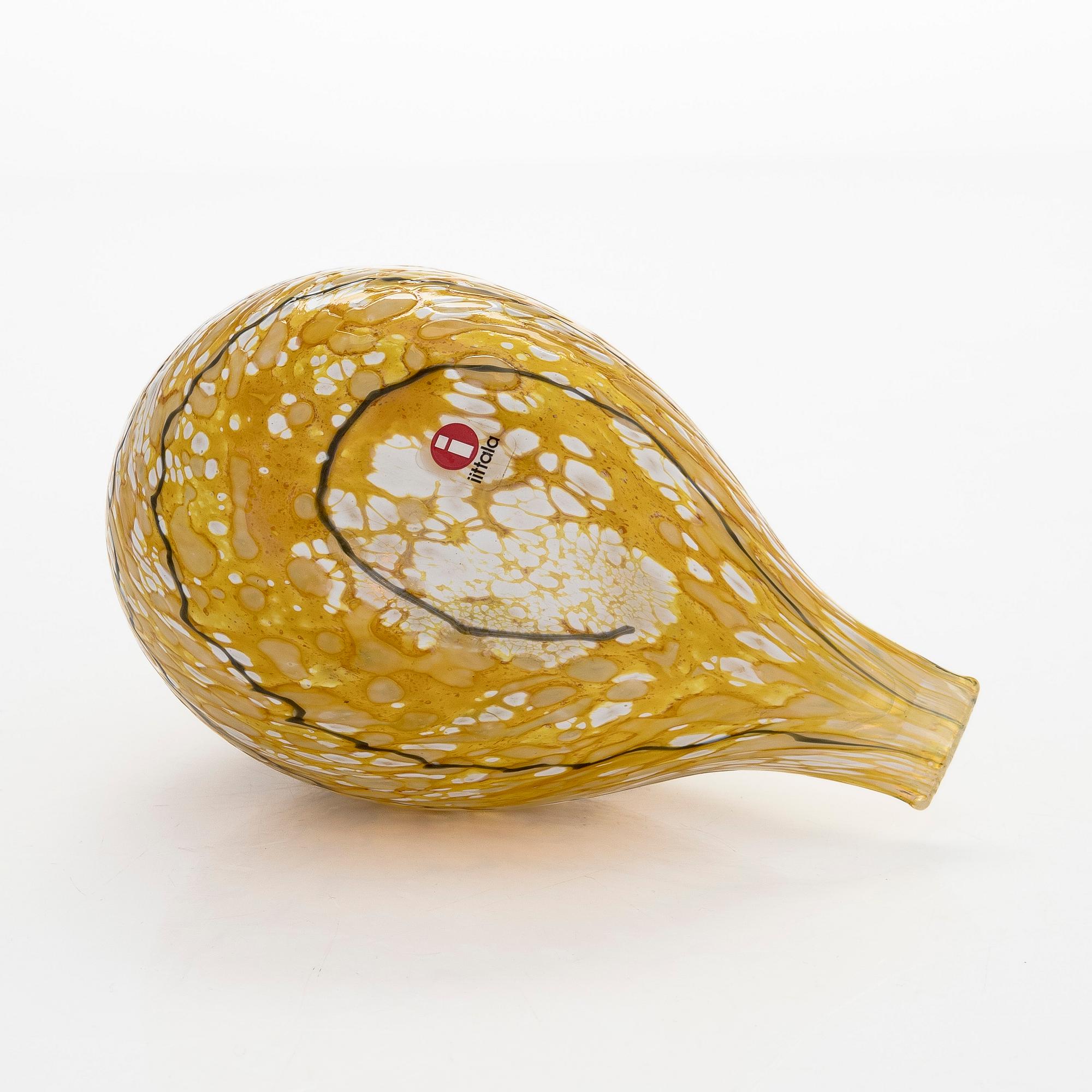 Oiva Toikka, a 'Summer Grouse' glass bird, signed O. Toikka Nuutajärvi.