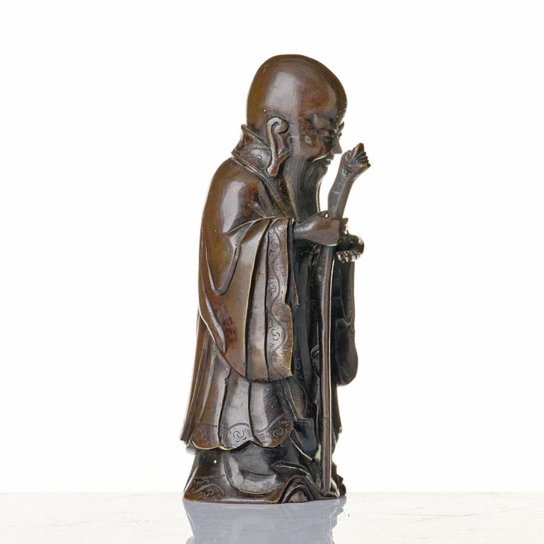 Skulptur, brons. Sholau, sen Qingdynastin.