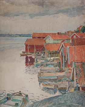 460. Carl Wilhelmson, "Septemberafton", motiv från Fiskebäckskil.