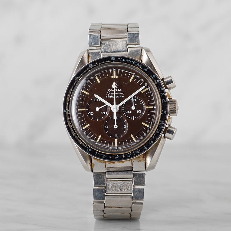 OMEGA, Speedmaster Professional, "Tachymètre", "Chocolate dial", chronograph, wristwatch, 42 mm,