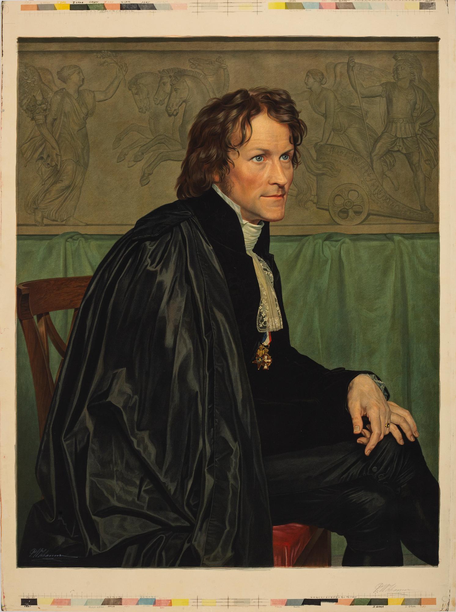 Peter Wilhelm Johanssen, efter C W Eckersberg, Chromolithograph.