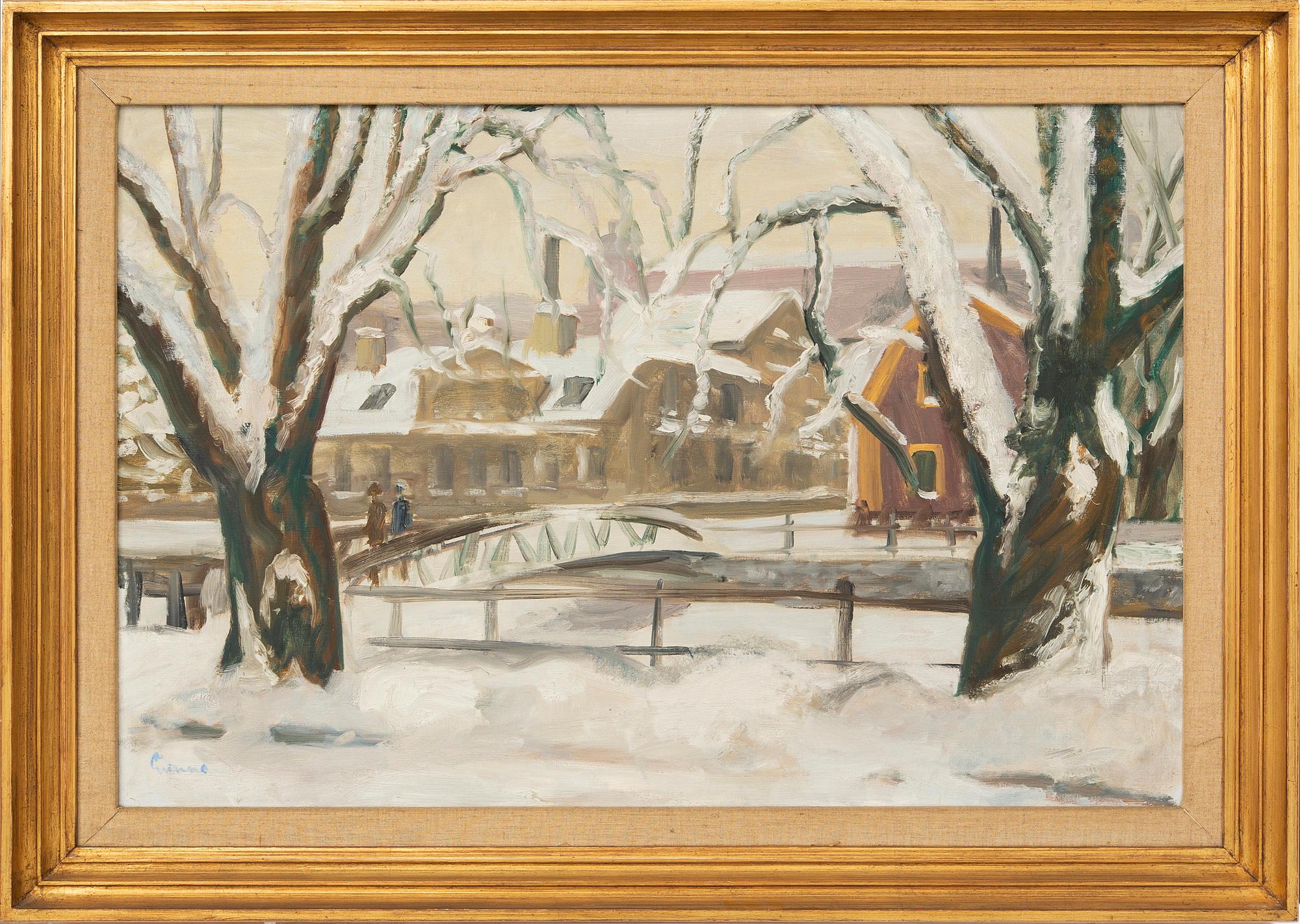 Carl Gunne, olja på duk signerad.