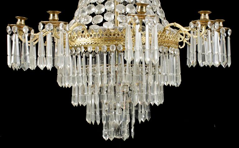 LJUSKRONA, oscariansk, omkring sekelskiftet 1900. Höjd ca 110 cm.