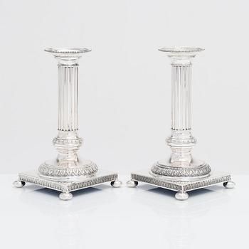 A pair of silver candlesticks, Kultateollisuus, Turku 1962.