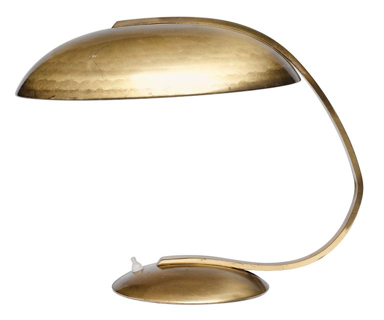 A Swedish 1930s brass table lamp.