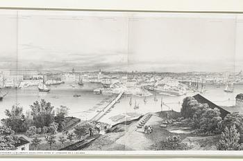 Carl-Johan Billmark, "Panorama de Stockholm pris de la Coupole de l'Eglise de Skeppsholmen".