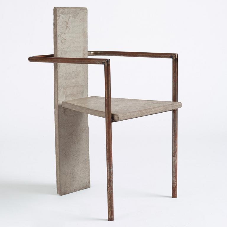 Jonas Bohlin, a 'Concrete' armchair, Källemo, Värnamo, Sweden post 1981.