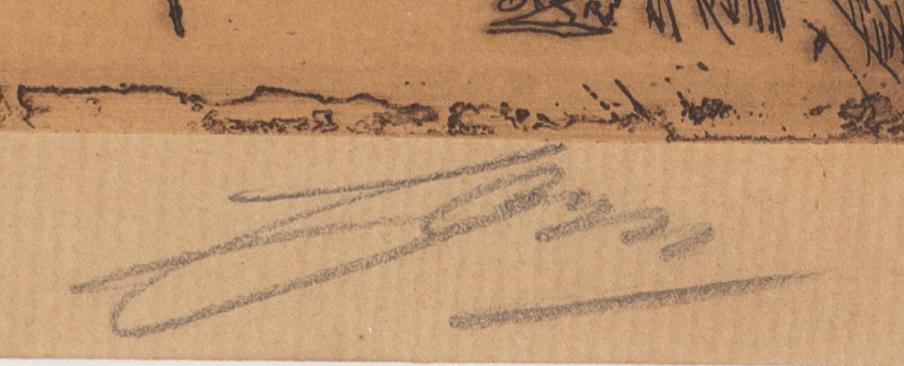 Anders Zorn, a signed etching from 1895.