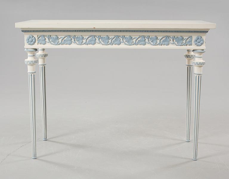 A late gustavian style consol table, early 20th century.