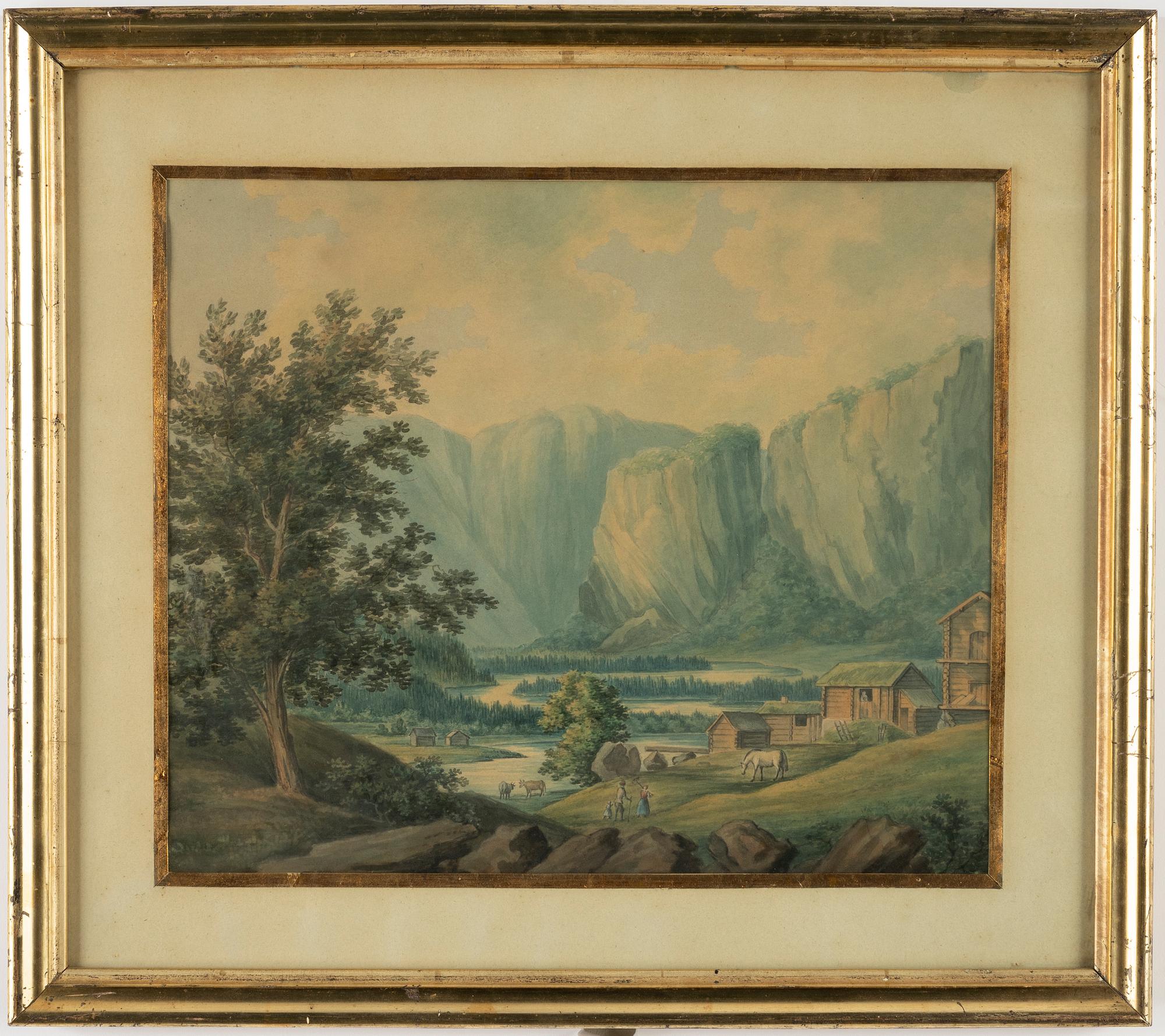 Unknown artist, 19th Century, a pair, watercolours.