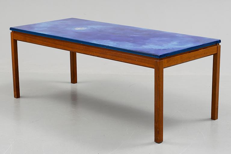 SOFFBORD, Algot Törneman, 1960-tal. Skivan signerad och numrerad.