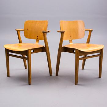 ILMARI TAPIOVAARA, SIX ARMCHAIRS. Domus. 1940/50s.